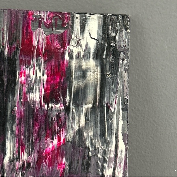 Original Abstract Painting On Reclaimed Wood 12” X 12 “ X‎ 1” Getting Through It - Picture 7 of 16